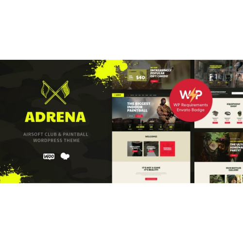 Adrena | Airsoft Club & Paintball WordPress Theme